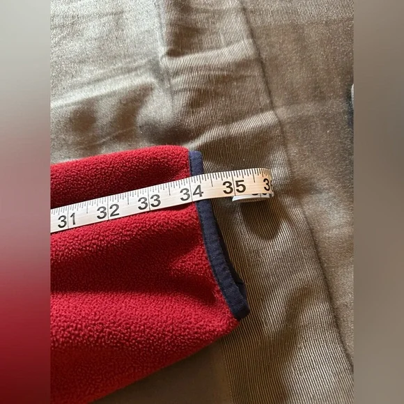 Patagonia Synchilla Snap-T Pullover Red & Navy Fleece Medium (M) - Picture 6 of 6